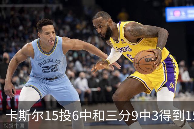 卡斯尔15投6中&三分9中3得到15分7板5助 仅1个失误